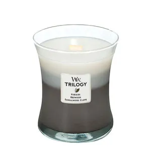 WoodWick Warm Woods geurkaars met houten lont 275 g