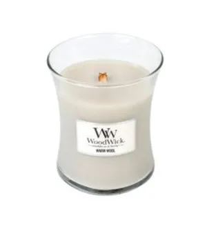WoodWick Warm Wool geurkaars met houten lont voor vrouwen