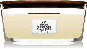 WoodWick White Tea & Jasmine geurkaars met houten lont 453,6 g