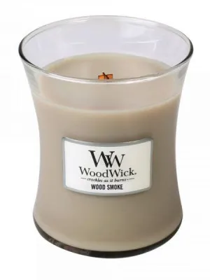 WoodWick Wood Smoke geurkaars met houten lont 275 g