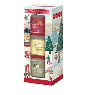 Yankee Candle Holiday Party votiefkaars in glas 3 x 37 g