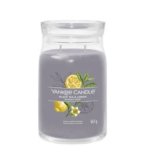 Yankee Candle Black Tea & Lemon Signature grote kaars 567 g