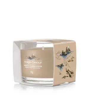 Yankee Candle Amber & Sandalwood votiefkaars in glas 37 g