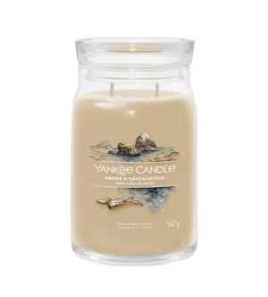 Yankee Candle Amber & Sandalwood signature kaars groot 567 g