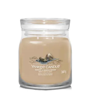 Yankee Candle Amber & Sandalwood signature kaars middelgroot 368 g