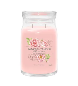 Yankee Candle Fresh Cut Roses signature kaars groot 567 g