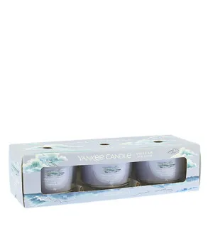 Yankee Candle Ocean Air votiefkaars in glas 3 x 37 g