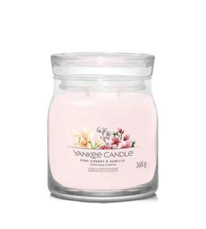Yankee Candle Pink Cherry & Vanilla signature kaars middelgroot 368 g