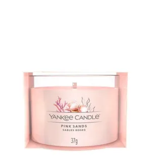 Yankee Candle Pink Sands votiefkaars in glas 37 g