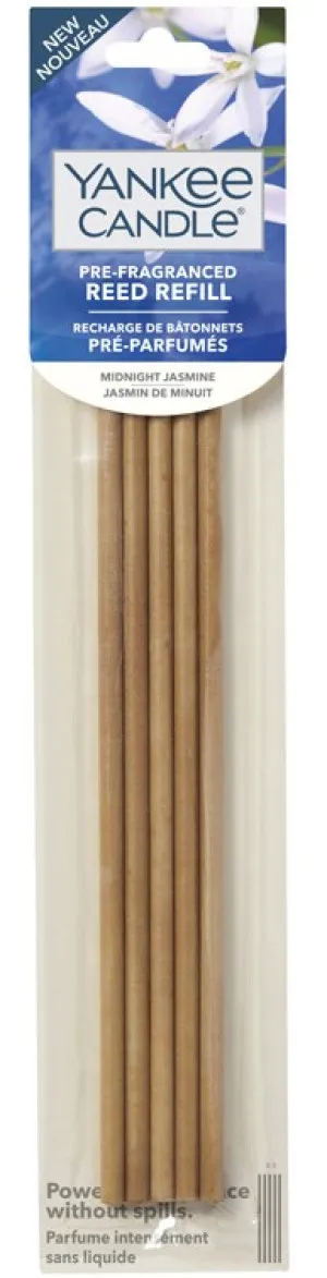 Yankee Candle Pre-Fragran.Reed Midnight Jasmine navulling voor diffuser 5x rietjes