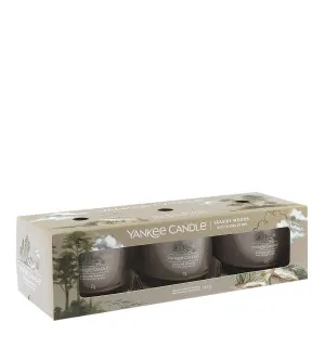 Yankee Candle Seaside Woods votiefkaars in glas 3 x 37 g