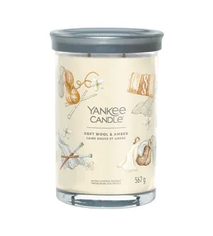 Yankee Candle Soft Wool & Amber signature tumbler groot 567 g
