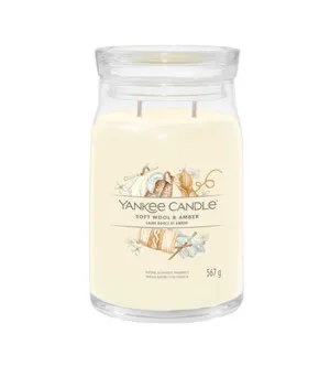 Yankee Candle Soft Wool & Amber signature kaars groot 567 g
