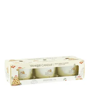 Yankee Candle Spun Sugar Flurries votiefkaars in glas 3 x 37 g