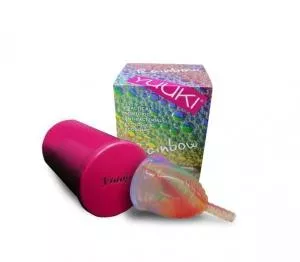 Yuuki Regenboog Menstruatiecup - Klein Zacht - incl. sterilisatiecup