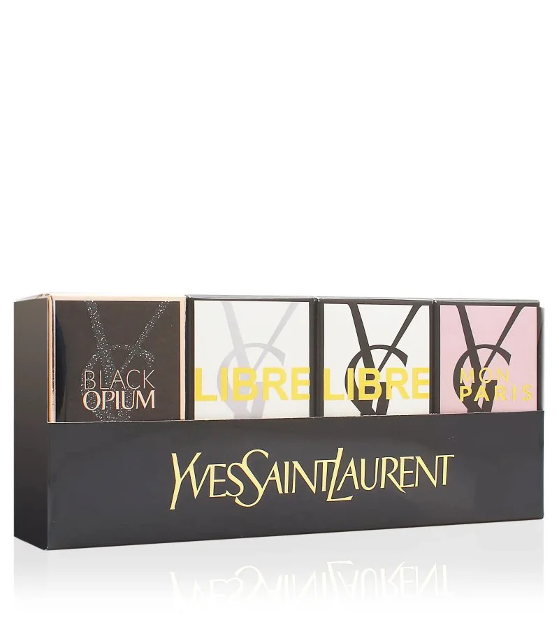 Miniaturen geschenkset Opium 7,5 ml + Eau de Parfum Paris 7,5 ml + Eau de Parfum Black Opium 7,5 ml + Eau de Parfum Mon Paris voor vrouwen
