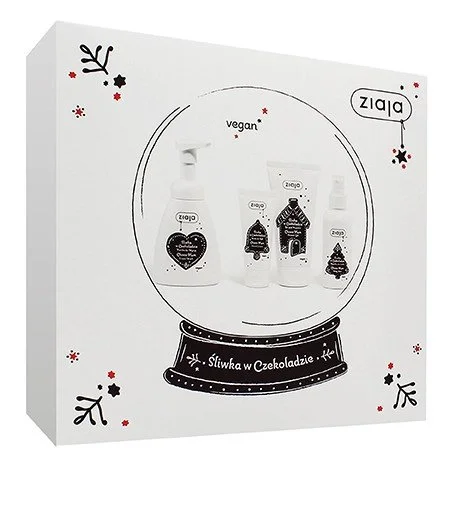 Choco Plum cadeauset douchegel 160 ml + doucheschuim 250 ml + handcrème 50 ml + bodyspray