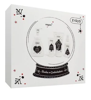 Ziaja Choco Plum cadeauset douchegel 160 ml + doucheschuim 250 ml + handcrème 50 ml + bodyspray