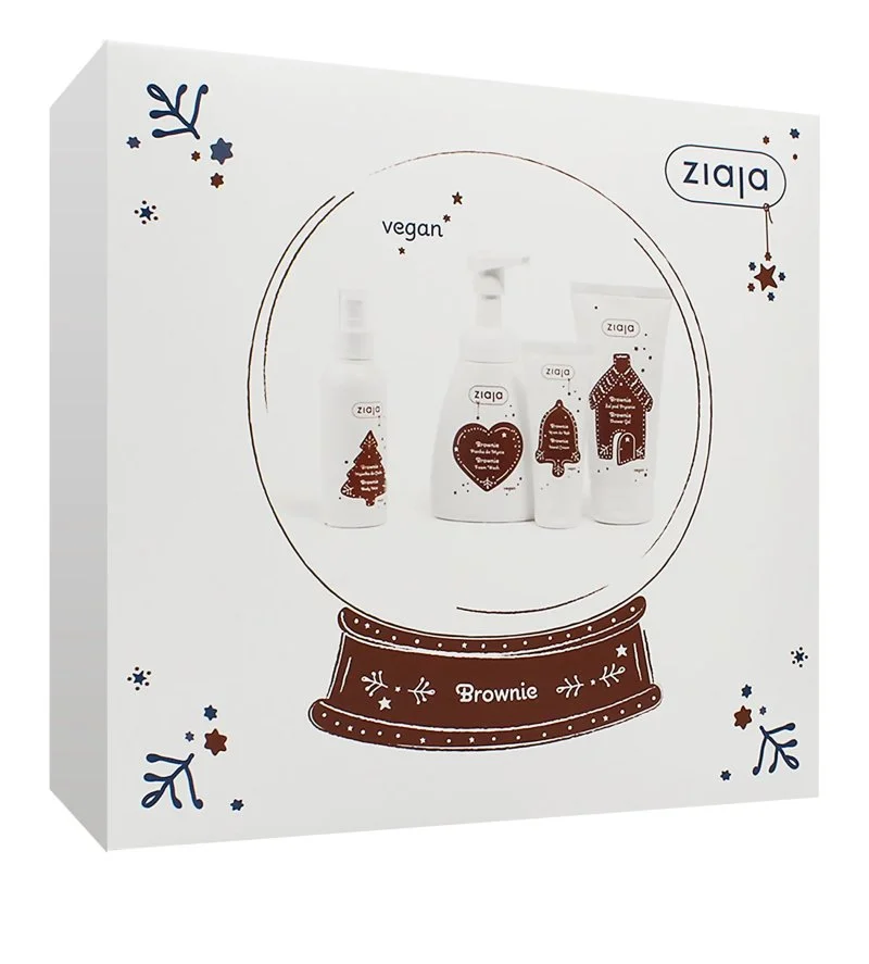 Brownie cadeauset douchegel 160 ml + reinigingsschuim 250 ml + handcrème 50 ml + bodyspray