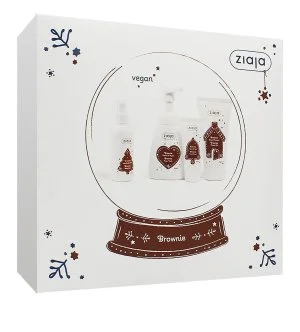Ziaja Brownie cadeauset douchegel 160 ml + reinigingsschuim 250 ml + handcrème 50 ml + bodyspray
