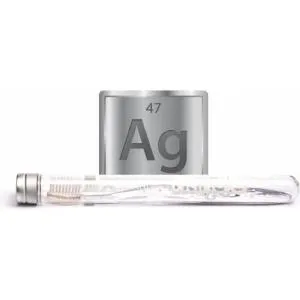 Nano-b Tandenborstel met zilver doorschijnend - medium