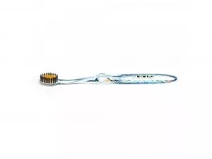 Nano-b Tandenborstel met goud en actieve kool blauw - medium