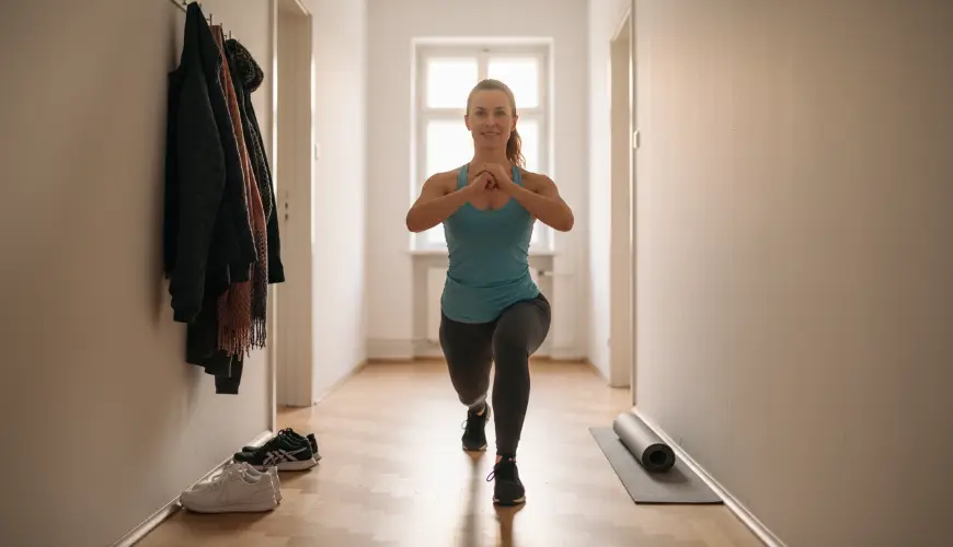 Oefeningen in de gang werken beter dan u denkt, ook in een kleine flat