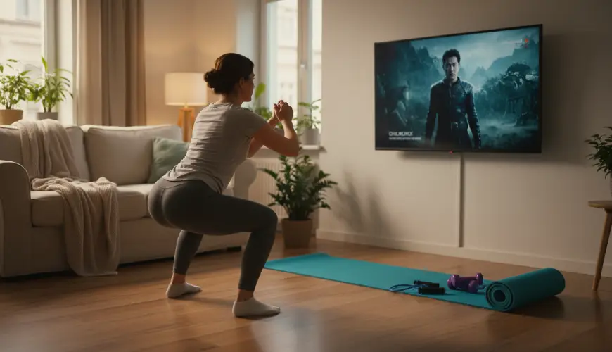 Oefenen voor de televisie helpt u fit te blijven zonder sportschool