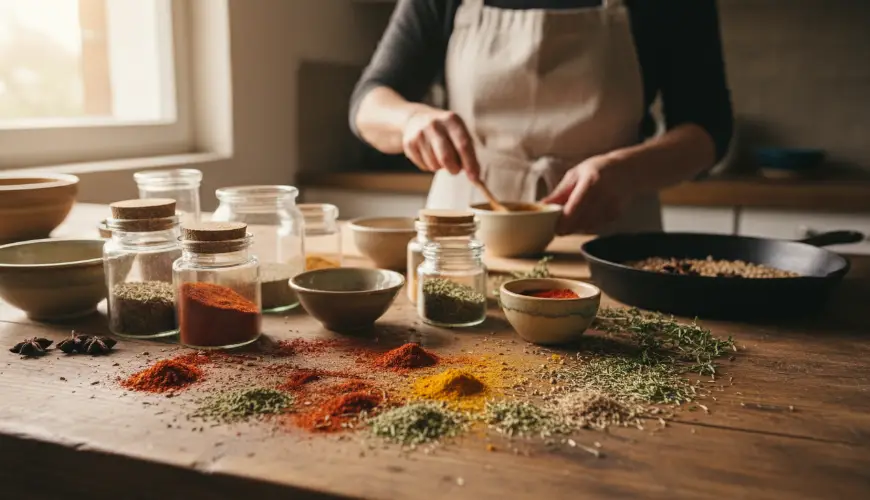 Zelfgemaakte kruidenmixen als vervanging van kant-en-klare producten in de keuken