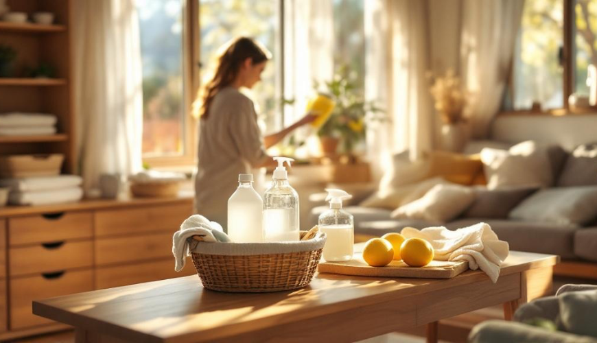 De lenteschoonmaak kun je zonder grote gekte aan, als je het werk in kleine zones verdeelt.