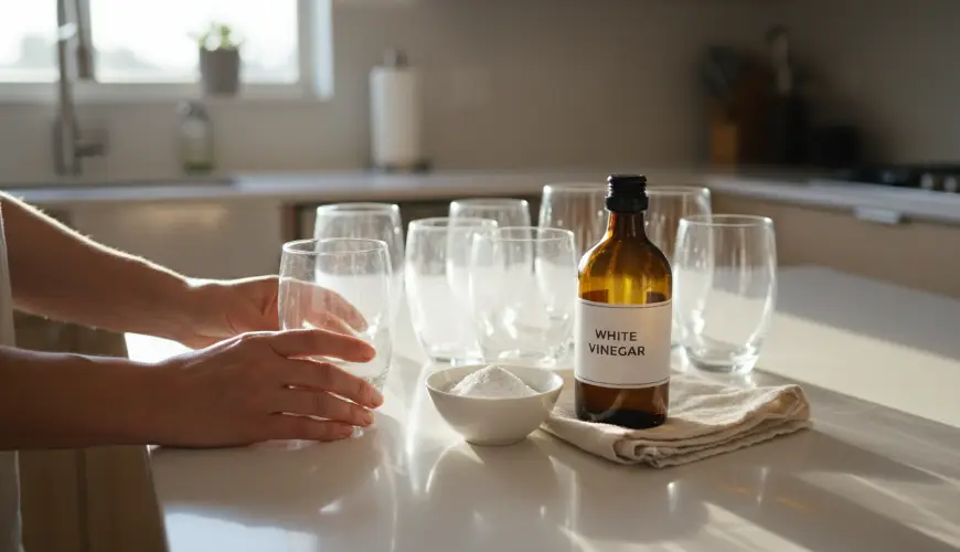 Matte glazen uit de vaatwasser met witte aanslag en hoe je ze kunt redden