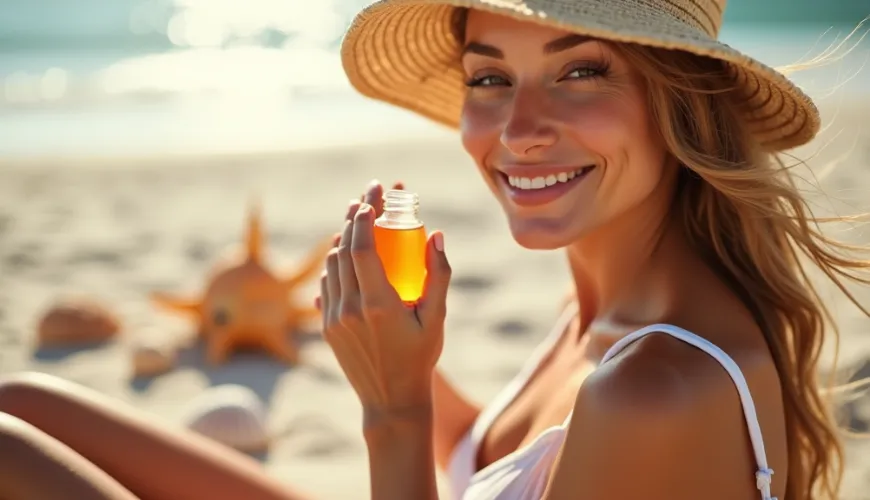Wortelolie voor zonnebaden zorgt voor een mooie en gezonde bruine teint zonder chemicaliën.