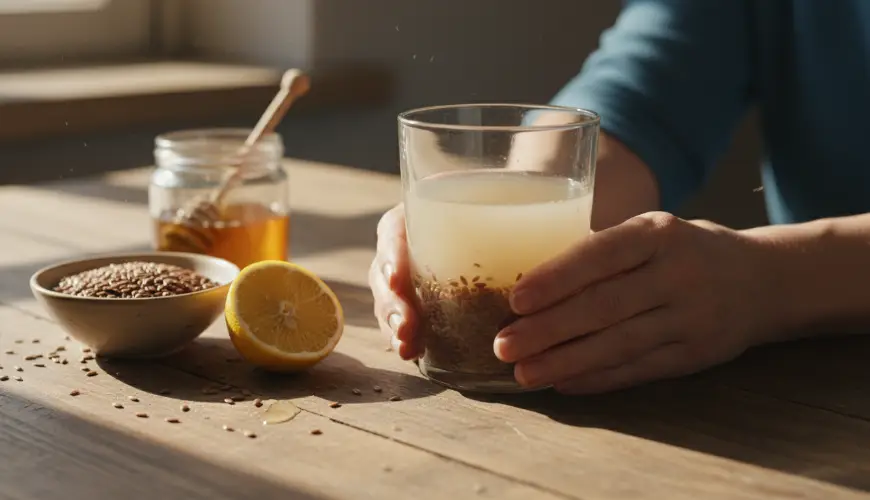 Probeer een huisgemaakte lijnzaaddrank bij een prikkelbare spijsvertering