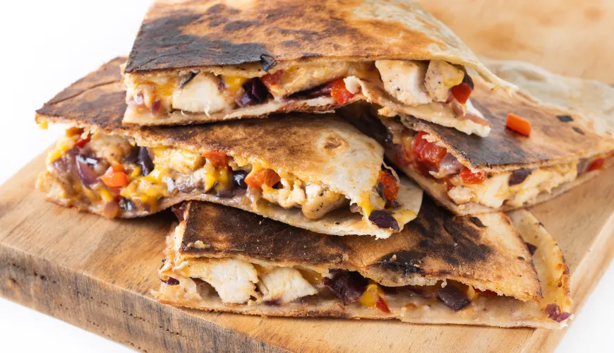 Zelfgemaakte quesadilla klaar in een paar minuten
