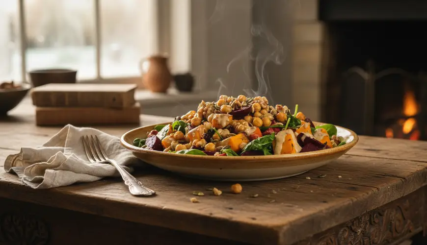 Warme salades voor koude dagen vol seizoensgroenten