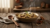 Geurige gerstorisotto met eekhoorntjesbrood oftewel risotto van gerstegrutten