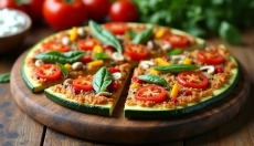 Courgettepizza op het bord en een glimlach op het gezicht, dat kan iedereen