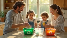 Kinderen en ecologie beginnen thuis, wanneer je van afval scheiden en water besparen een spel maakt.