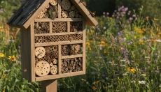 Een insectenhotel in de tuin is gunstig voor de hele natuur