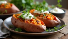 Hoe je gemakkelijk en snel gevulde zoete aardappelen thuis kunt maken