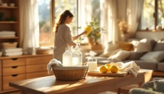 De lenteschoonmaak kun je zonder grote gekte aan, als je het werk in kleine zones verdeelt.