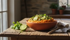 Eenvoudig recept voor gestampte zoete aardappelen met limoen en koriander