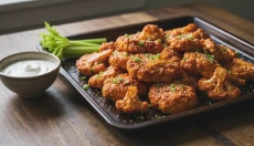 Knapperige pittige bloemkoolvleugels uit de oven met marinade