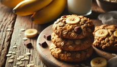 Probeer gezonde en eenvoudige havermoutkoekjes met banaan