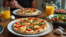 Gezond en voedzaam eten - pizza van cottage cheese zonder meel