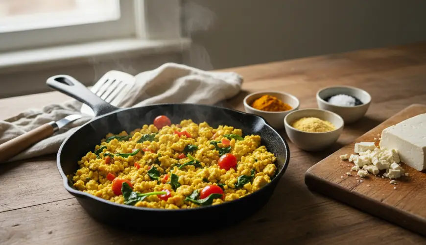 Tofu scramble als ei-vervanger die zal verrassen