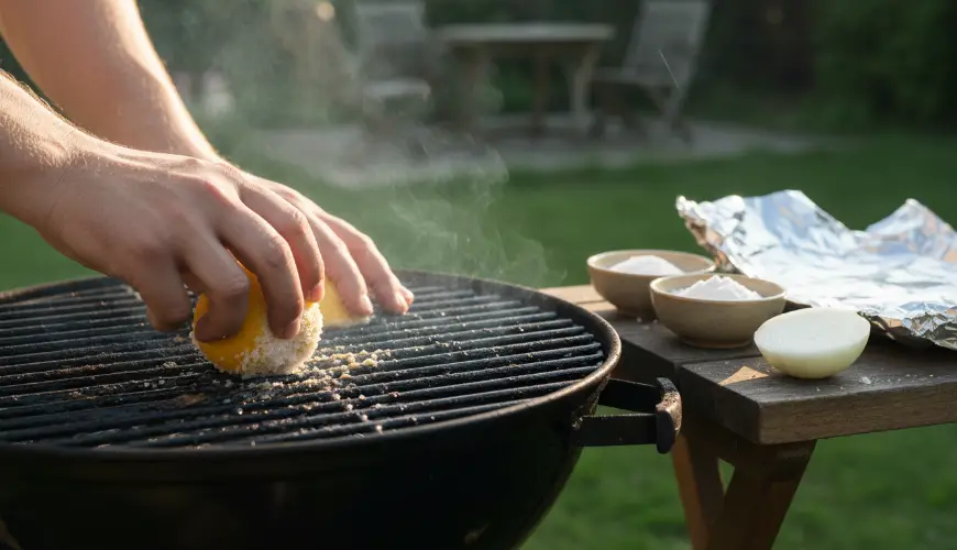Reinig de grill na gebruik eenvoudig en zonder schrobben