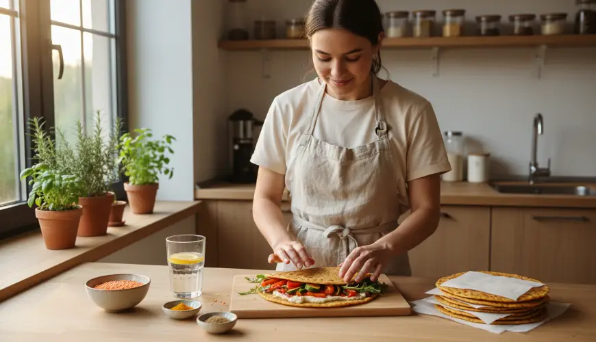 Vyzkoušejte domácí wraps van rode linzen