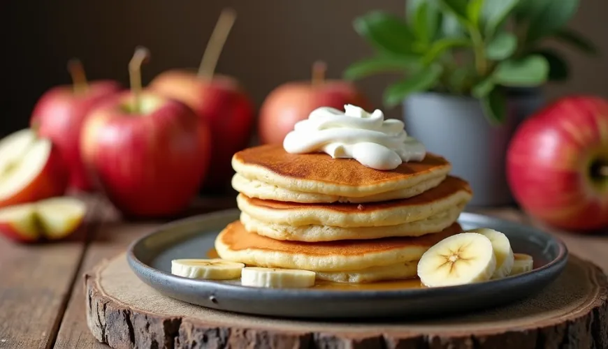 Gezonde appelpannenkoeken zullen niet alleen uw smaakpapillen verrukken